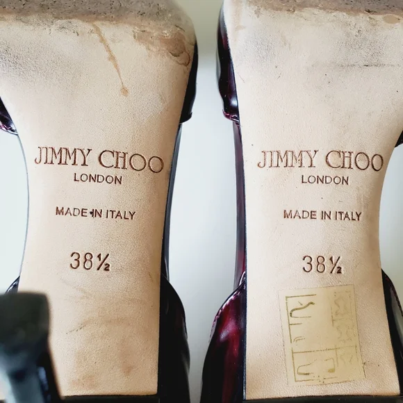 Jimmy Choo Dark Burgundy and Black Formal Shoes